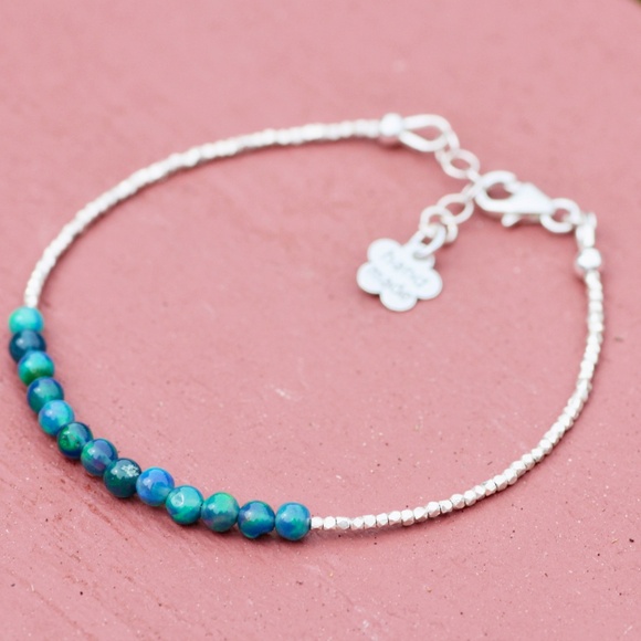 Black Opal Bracelet, Karen Hill Tribe Pure Silver, Rose Gold or Yellow Gold - Picture 8 of 16